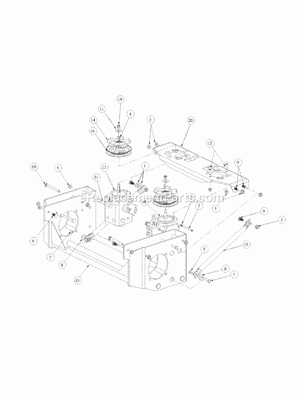 Hydro Pump Assembly Diagram and Parts List for M72-GN 53AB5FEZ150-28-HP Cub Cadet Lawn Tractor